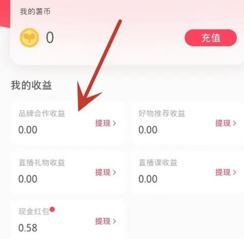 小红书品牌合作收益在哪提现