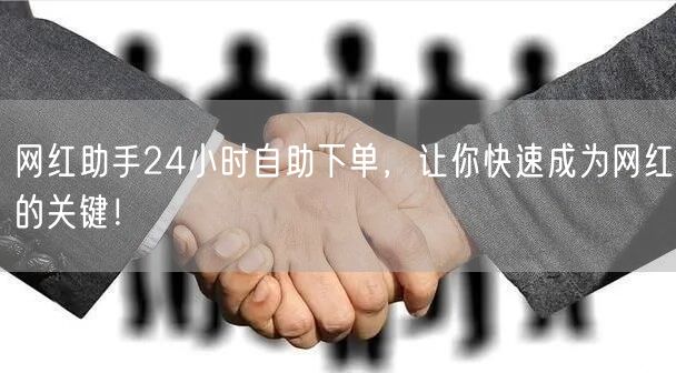 网红助手24小时自助下单，让你快速成为网红的关键！