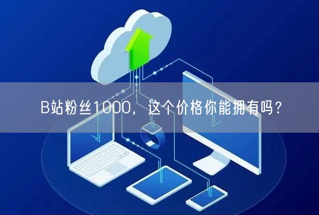 B站粉丝1000，这个价格你能拥有吗？