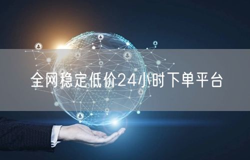 全网稳定低价24小时下单平台