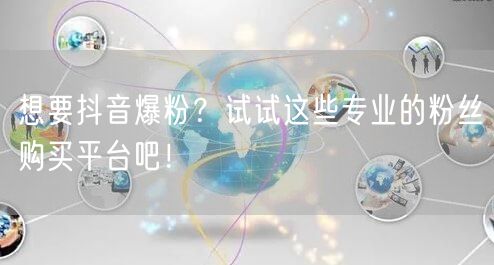 想要抖音爆粉？试试这些专业的粉丝购买平台吧！