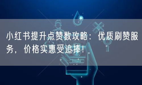 小红书提升点赞数攻略：优质刷赞服务，价格实惠受追捧！