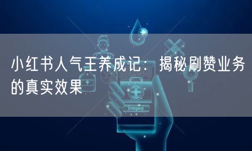 小红书人气王养成记：揭秘刷赞业务的真实效果