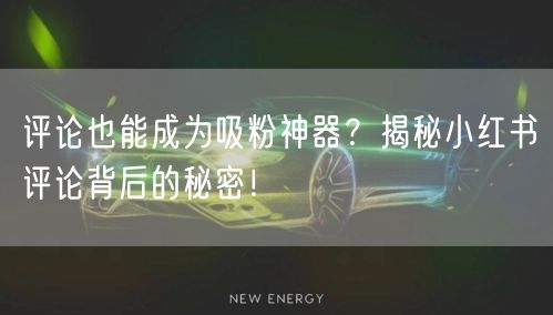 评论也能成为吸粉神器？揭秘小红书评论背后的秘密！